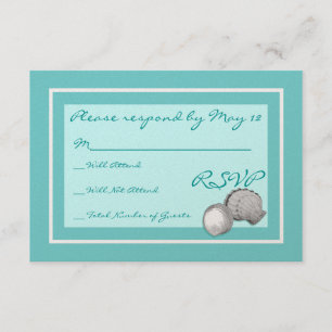Cartões RSVP de Casamento de Sea Shell