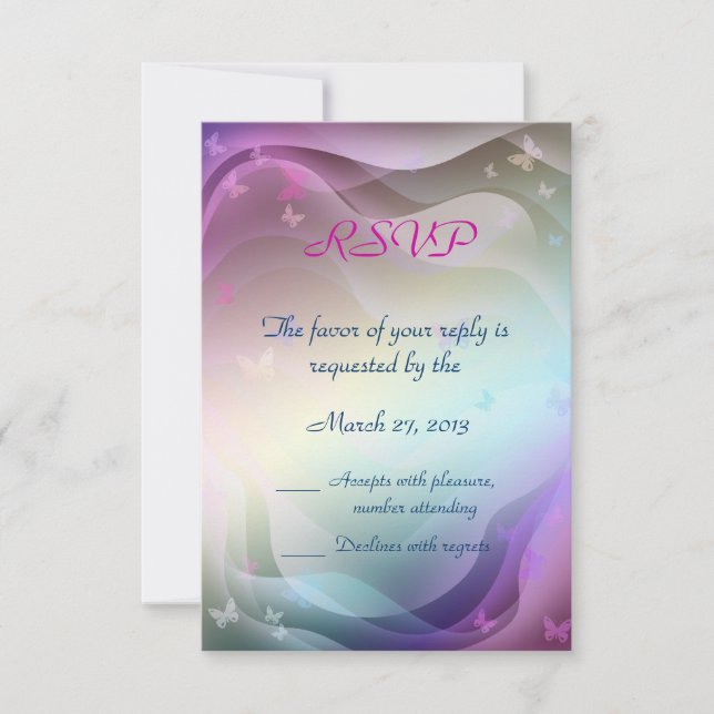 Cartões RSVP de Casamento de Verão (Frente)