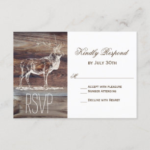 Cartões RSVP de Casamento de Vida Selvagem de Made