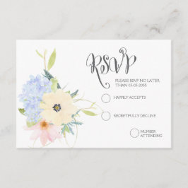 Cartões RSVP de Casamento de Wreath Floral primave
