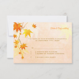 Cartões RSVP de Casamento Elegante