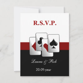 Cartões rsvp de casamento em Vegas