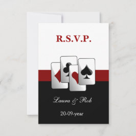 Cartões rsvp de casamento em Vegas standard 3,5 x