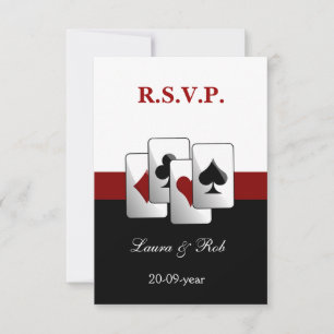 Cartões rsvp de casamento em Vegas standard 3,5 x 
