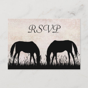 Cartões RSVP de Casamento Equestre Equestre