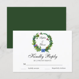 Cartões RSVP de Casamento Floral de Thistle Escocê