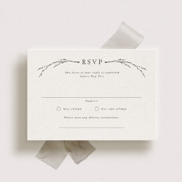 Cartões RSVP de Casamento Florestal Elegante