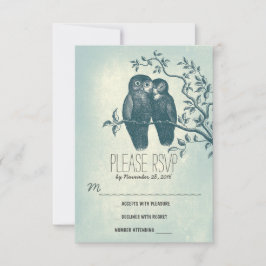 Cartões RSVP de casamento fofos e doces