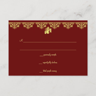 Cartões RSVP de Casamento Ganesh