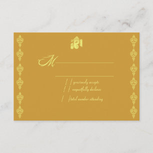 Cartões RSVP de Casamento Ganesha