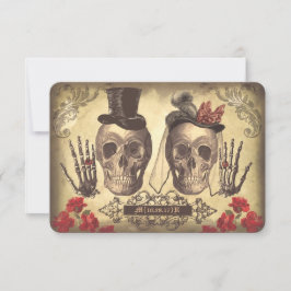 Cartões RSVP de Casamento Gótico