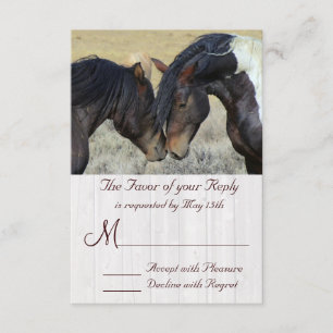 Cartões RSVP de Casamento Horso Wild Mustang