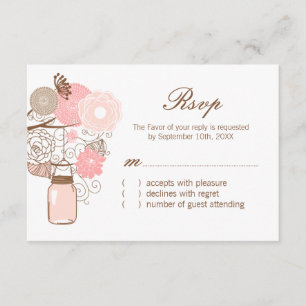 Cartões RSVP de Casamento Jar