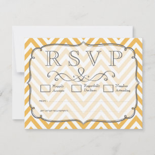 Cartões RSVP de Casamento Laranja Tangerine Chevro