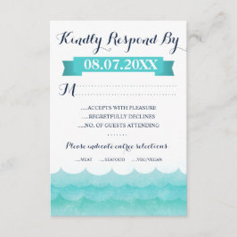 Cartões RSVP De Casamento Marítimo