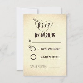 cartões RSVP de casamento modernos criativos