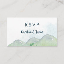 Cartões RSVP de Casamento Pequeno da Misty Mountai