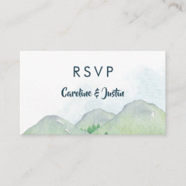 Cartões RSVP de Casamento Pequeno da Misty Mountai