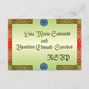 Cartões RSVP de Casamento Renascentista