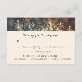 cartões RSVP de casamento românticos da árvore