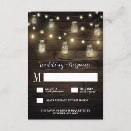 Cartões RSVP de Casamento RSVP de Casamento Rústic