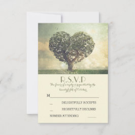Cartões RSVP de Casamento Ruspente da Antiga Árvor
