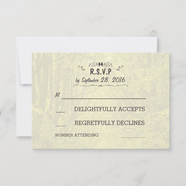 Cartões RSVP de Casamento Russo da Avenida Woodlan (Frente)