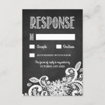Cartões RSVP de Casamento Russo de Chalkboard e La