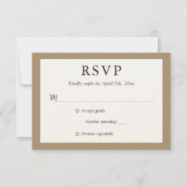 Cartões RSVP de Casamento Russo de Papel Kraft