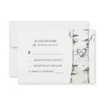 Cartões RSVP de Casamento Russo do Coração da Made