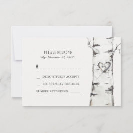 Cartões RSVP de Casamento Russo do Coração da Made