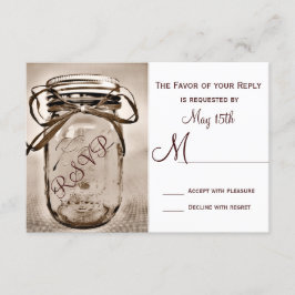 Cartões RSVP de Casamento Russo do Country Mason J