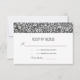 Cartões RSVP de Casamento Russo Floral