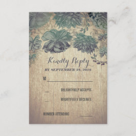 Cartões RSVP de Casamento Russo Sucultivos