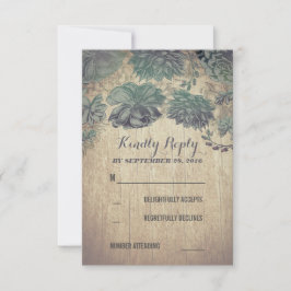 Cartões RSVP de Casamento Russo Sucultivos