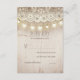 Cartões RSVP de Casamento Rustic Mason Jar