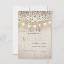 Cartões RSVP de Casamento Rustic Mason Jar