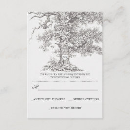 Cartões RSVP de casamento rústicos da cinza