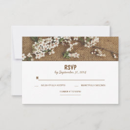 Cartões RSVP de Casamentos Russos de Burlap Countr