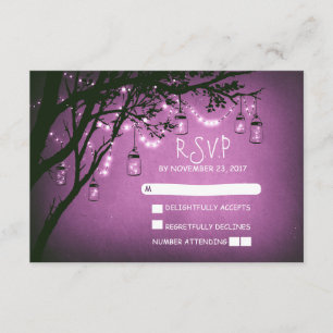 Cartões RSVP de Casamentos Rústicos de Árvore Maso