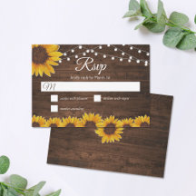 Cartões RSVP de Casas de Girassol Russo