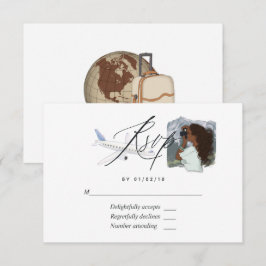 Cartões RSVP de Chá de panela da Sra. Viagem