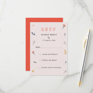 Cartões RSVP de Convite para Casamento Foral de Pr