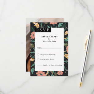 Cartões RSVP de Convites para Casamento Flor Sensí