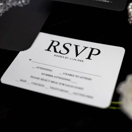 Cartões RSVP de Escolha de Refeição de Casamento N