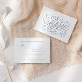 Cartões RSVP de Farinhas de Casamento de Caligrafi