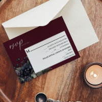 Cartões RSVP de Menu de Casamento Floral Cloral Es