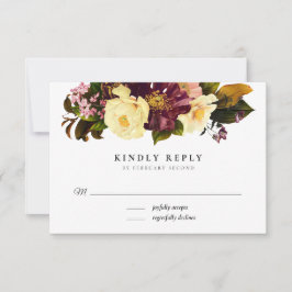 Cartões RSVP do Casamento vintage Grace