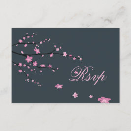 Cartões RSVP Escuros De Cereja Para Casamento