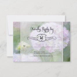 Cartões RSVP Hydrangea Garden Flowics Tipografia